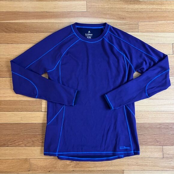 L.L. Bean Purple Midweight Cozy Base Layer Performance Gorpcore Tee Medium - Picture 1 of 8